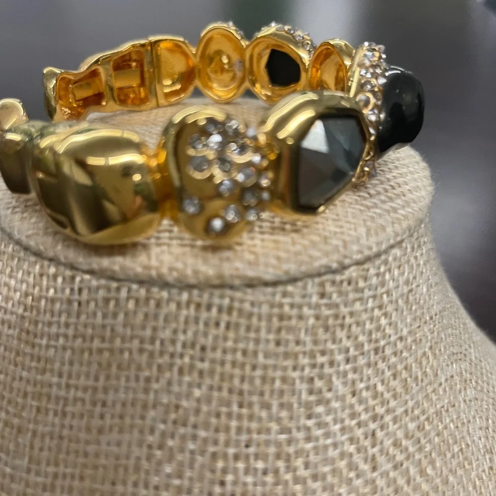 NWOT Alexis Bittar Cuff Bracelet With Multicolored Stones and Rhinestones - Picture 5 of 5